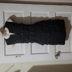 BCBGMaxAzria Sleeveless Black Tiered Dress XS